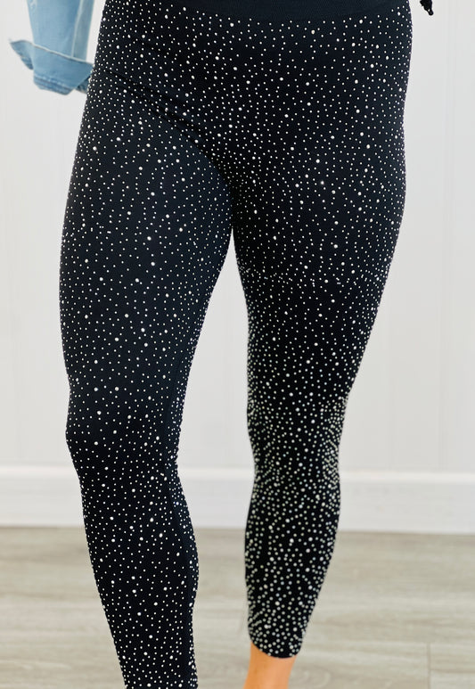 Black Rhinestone Leggings (OS & Plus)