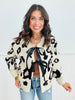 Duo Front Tie Leopard Sweater Cardigan (Reg)-2 Colors