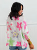 Multi Floral Dolman Sleeve Sweater (One Size)