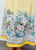 Gold Striped Landscape Border Print Maxi Skirt (Reg.)