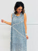 POL Deep Denim Laser Cut Midi Dress (Reg)