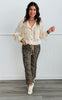 Leopard Tonal Crop Flare Pants (Reg.)