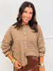 Brown Mini Striped Gigi Cardigan (Reg.)