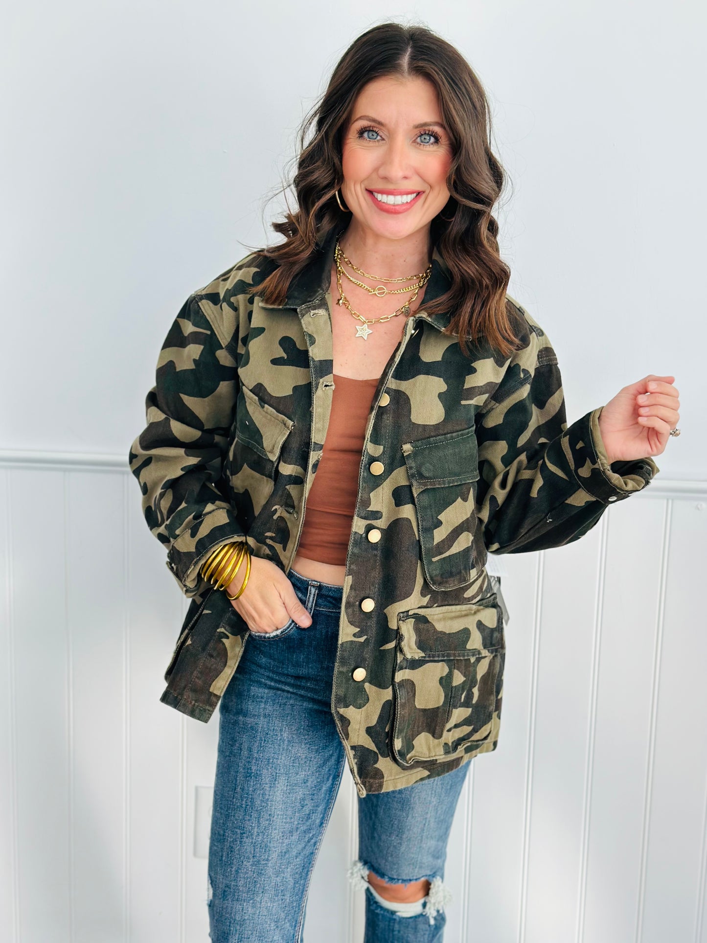 Camo Denim Jacket (Reg.)