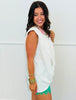 Asymmetric Ruched Hem Top (One Size) - 2 Colors