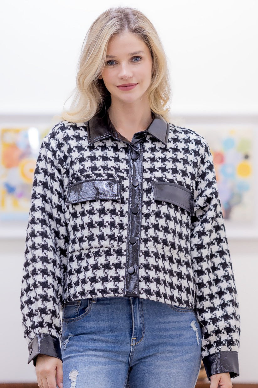Black Multi Tweed Houndstooth Jacket (Reg.)