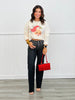 White Rhinestone Santa Claus Sweatshirt (Reg. & Plus)