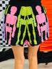Queen Of Sparkles Black Multi Fuzzy Skeleton Shorts (Reg. and Plus)