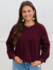 Plum Embroidered Laser Cut Sweatshirt (Reg & Plus)