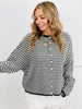 Charcoal Striped Gigi Cardigan (Reg.)