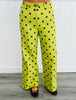 Olive Polka Dot Wide Leg Pants (Reg.)