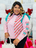 Candy Cane Sleeves Pullover (Reg. and Plus)