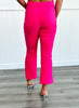 Fiery Coral Hyperstretch Cropped Kick Flare Pants (Reg. and Plus)