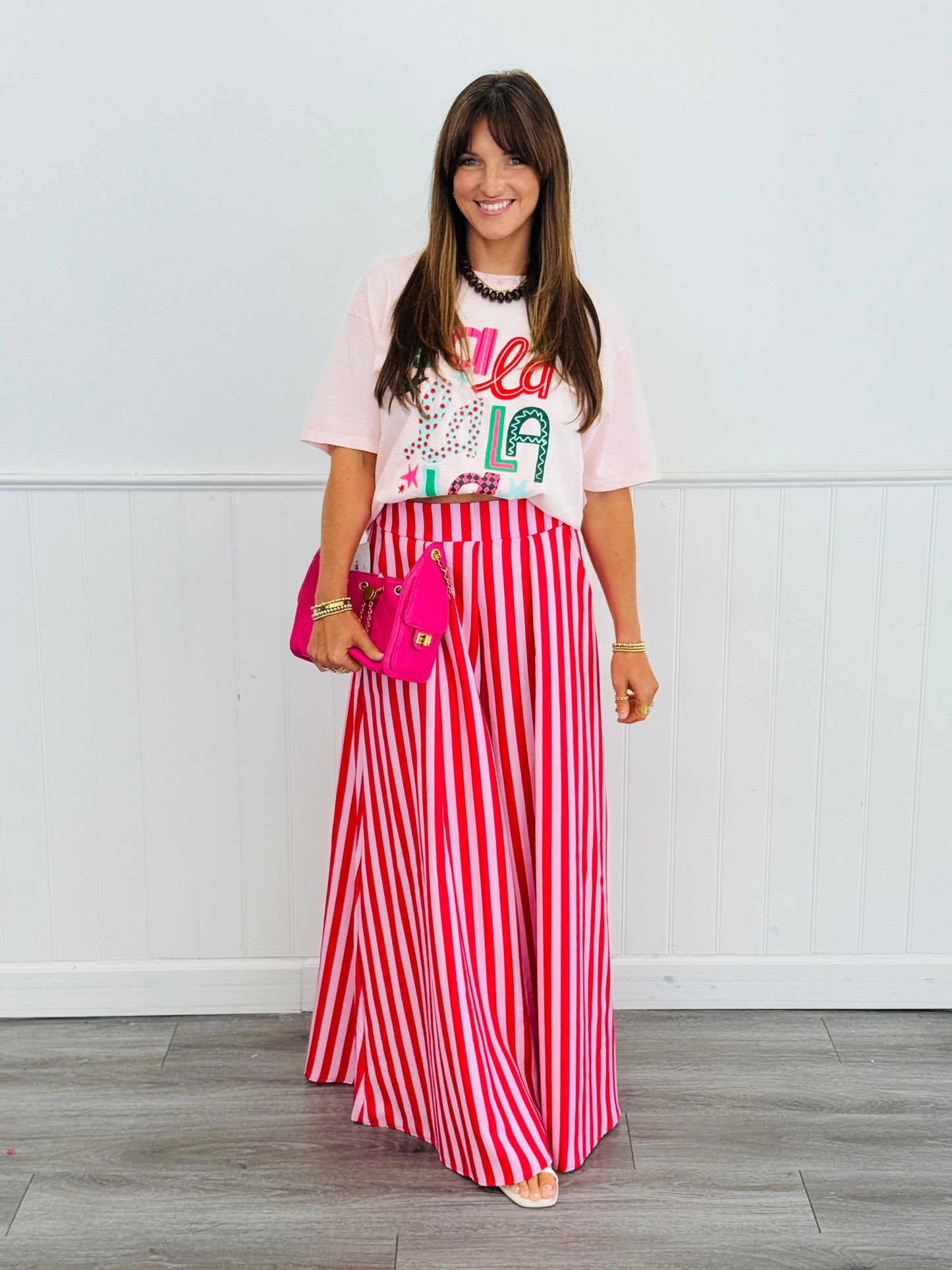 Striped Palazzo Pants (Reg. and Plus) - 5 Colors