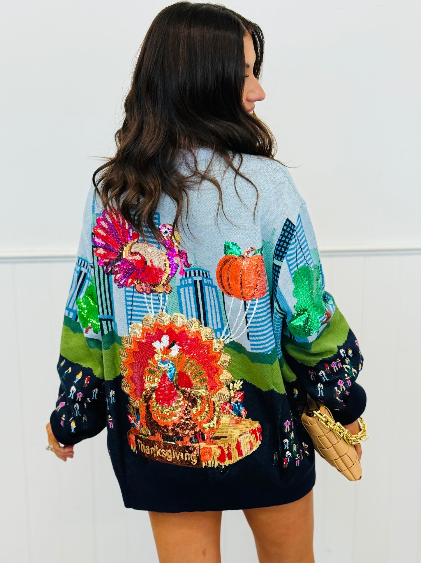 Queen Of Sparkles Thanksgiving Parade Sweater (Reg. and Plus)