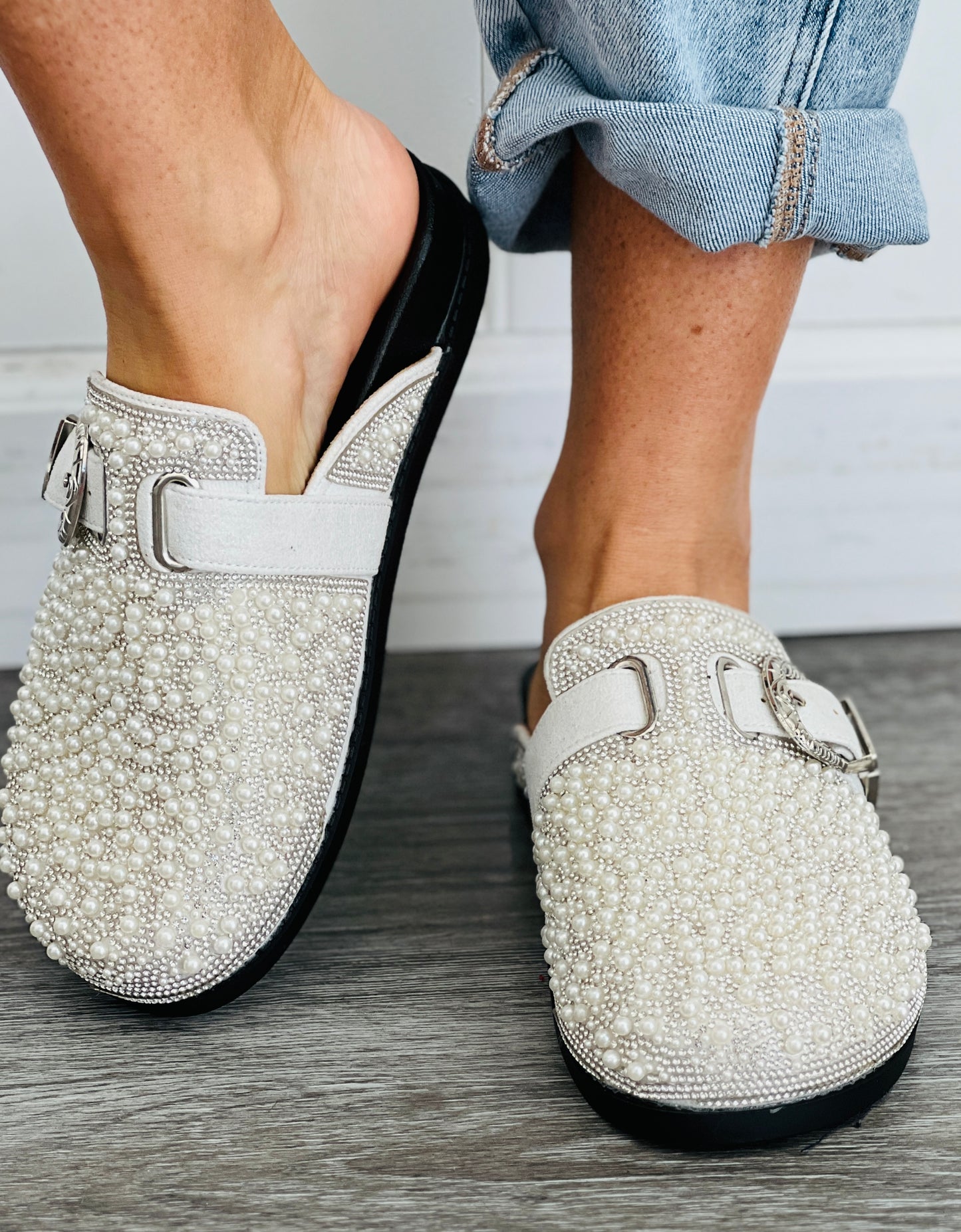 Pearl Envy Slip On Clogs