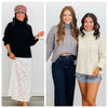 Textured Turtleneck Sweater Top (Reg & Plus)-3 Colors