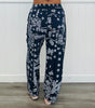 Navy Bandana Print Utility Barrel Pants (Reg.)