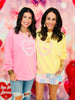 Embroidered XOXO Heart Sweater Top (Reg.)-2 Colors
