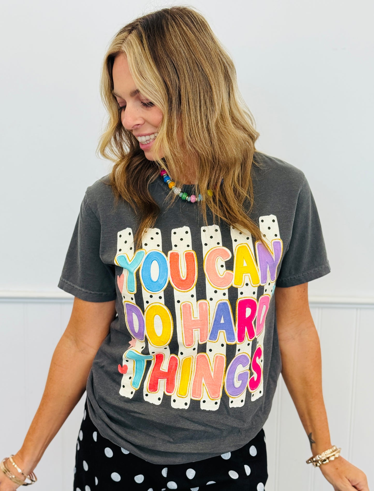 Multi You Can Do Hard Things Graphic Tee (Reg. and Plus)