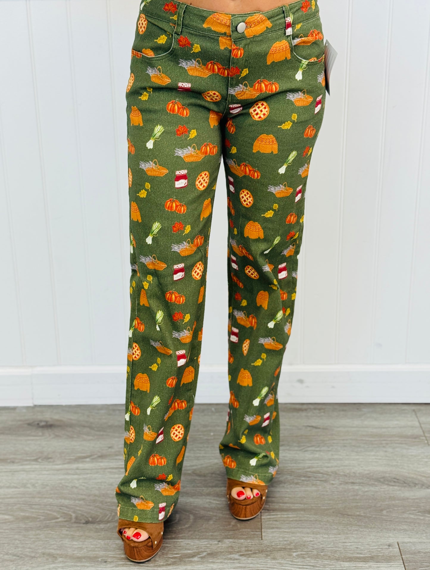 Harvest Print Straight Leg Pants (Reg.)-2 Colors