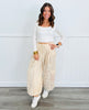 POL Toasted Almond Crochet Thermal Knit Pants (Reg.)