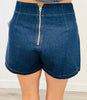 Dark Denim Back Zip Skort (Reg & Plus)
