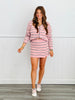Pink/Charcoal Striped Wrap Skort (Reg.)