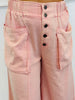 Rose Pink Cropped Wide Leg Pants (Reg. and Plus)