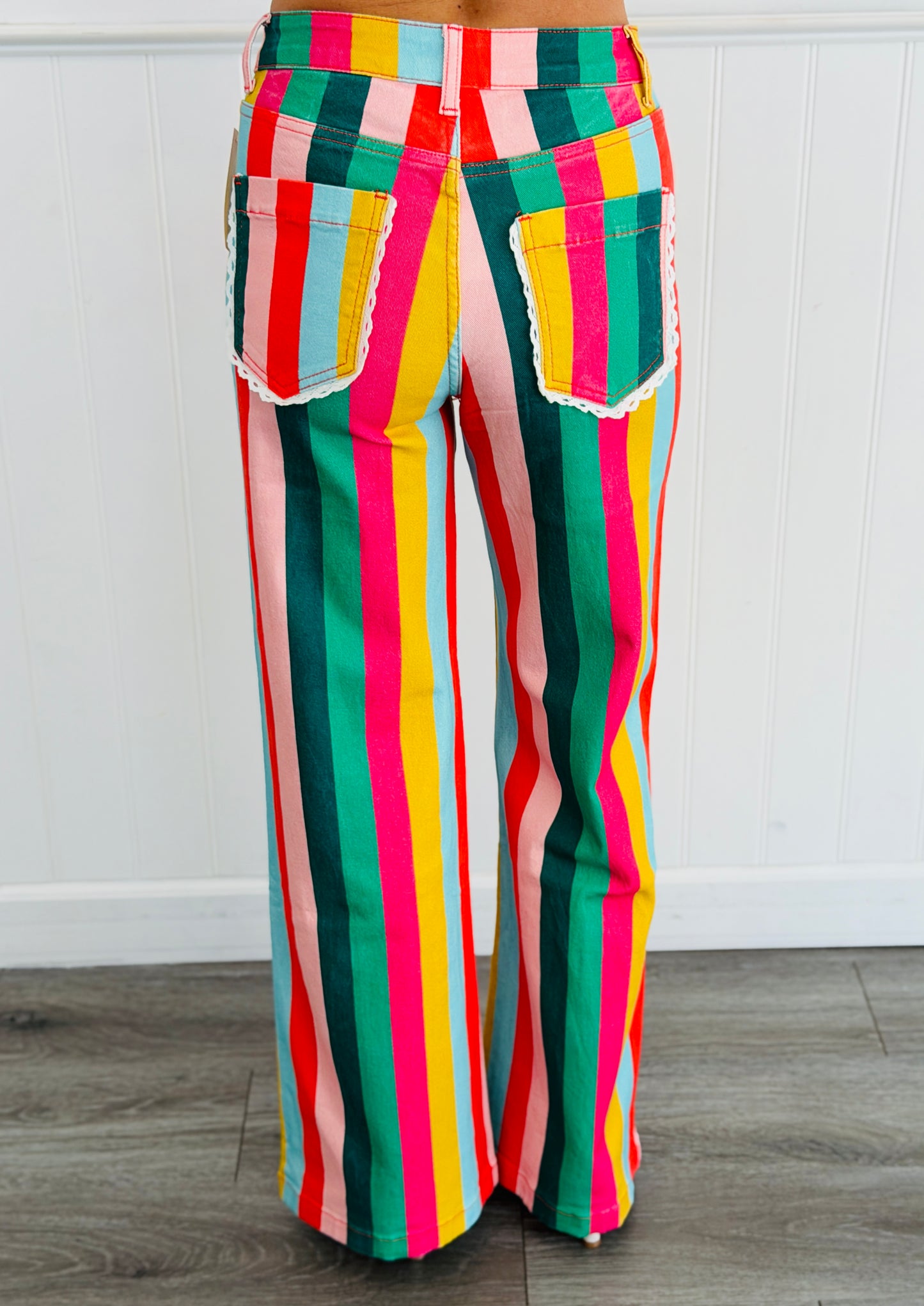 Holiday Hues Striped Denim Pants (Reg.)
