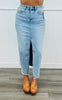 Risen Light Denim Make A Statement Pencil Skirt (Reg.)