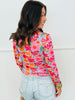 Floral Print Mesh Blouse (Reg.) - 4 Colors