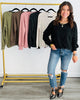 Andree Ribbed Long Sleeve Tunic Top (Reg. and Plus) - 6 Colors