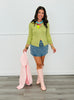 Button Up Long Sleeve Rib Knit Top (Reg.) - 5 Colors