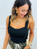 Bandage Laser Cut Bralette Tank Top (OS)