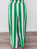 Green/White Stripe Top & Pants Set (Reg & Plus)