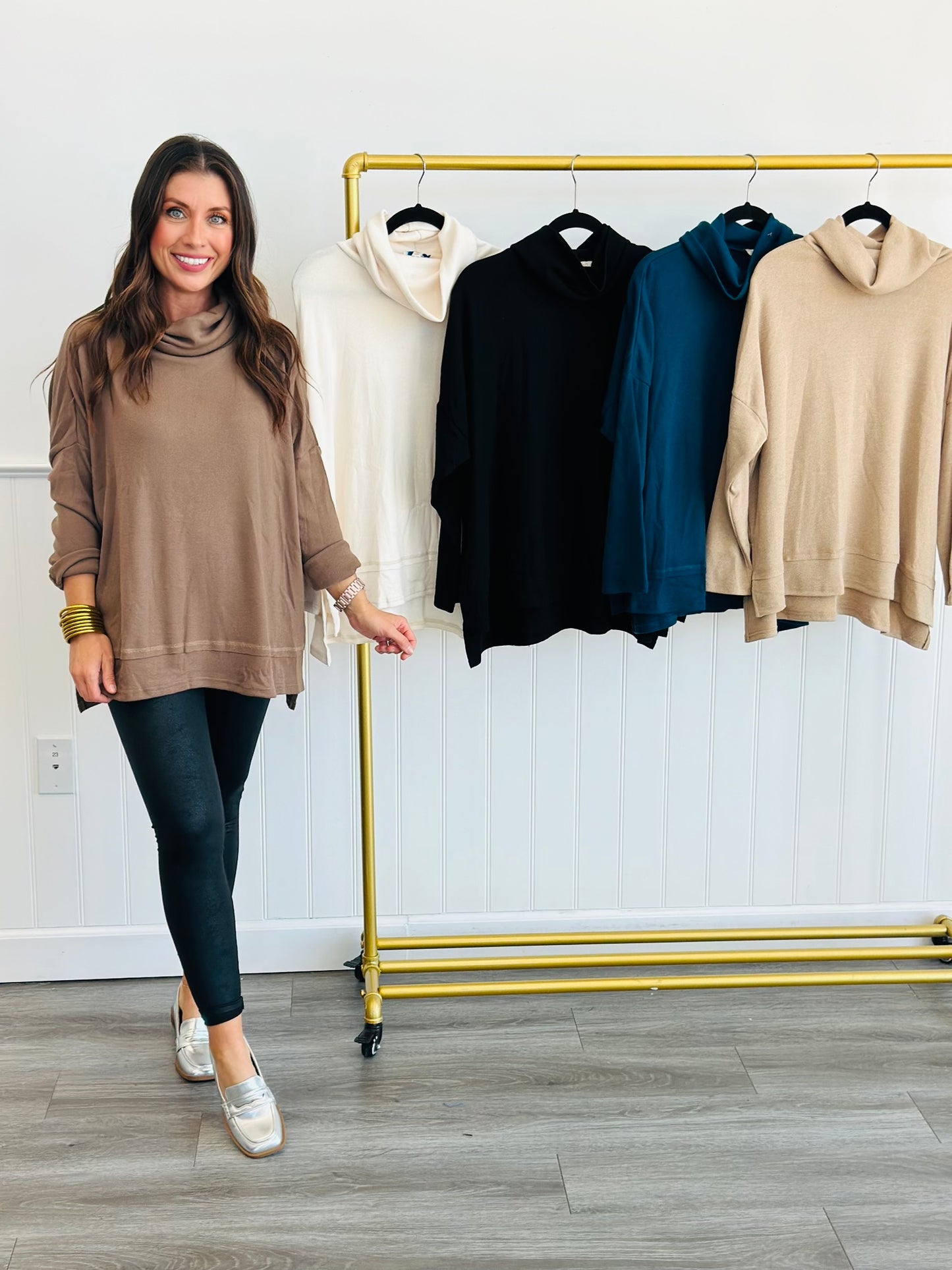 Turtleneck Love Sweater (Reg & Plus)-5 Colors