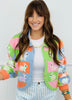 Queen Of Sparkles Pastel Colorblock Easter Bunny Cardigan (Reg. & Plus)