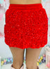 Velvet Hour Sequin Skort- 4 Colors (Reg. and Plus)