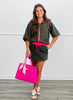 Army Green Two Tone Mini Skirt (Reg & Plus)