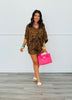 Brown/Black Tiger Print Shirt & Shorts Set (Reg.)