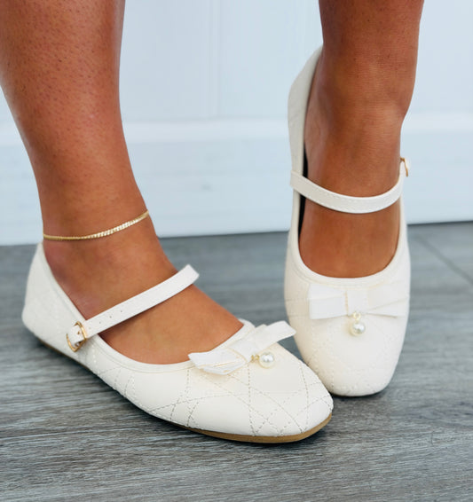 Ivory Classically Charming Flats