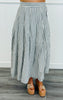 Stripe Pleated Maxi Skirt (Reg & Plus)-2 Colors
