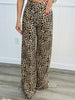 Leopard Techno Crepe Pants (Reg)