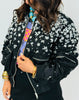 Black Beaded Sequin Zip Up Jacket (Reg.)