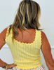 Yellow Pearl Studded Tank Top (Reg.)