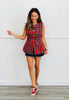 Plaid Button Up Vest Top (Reg.)-2 Colors