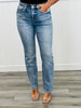 Tummy Tuck Rhinestone Studded Denim Jeans (Reg.)