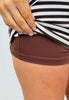 Striped Mid Rise Knit Skort (Reg.) - 2 Colors
