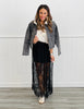 Black Scalloped Lace Midi Skirt (Reg.)